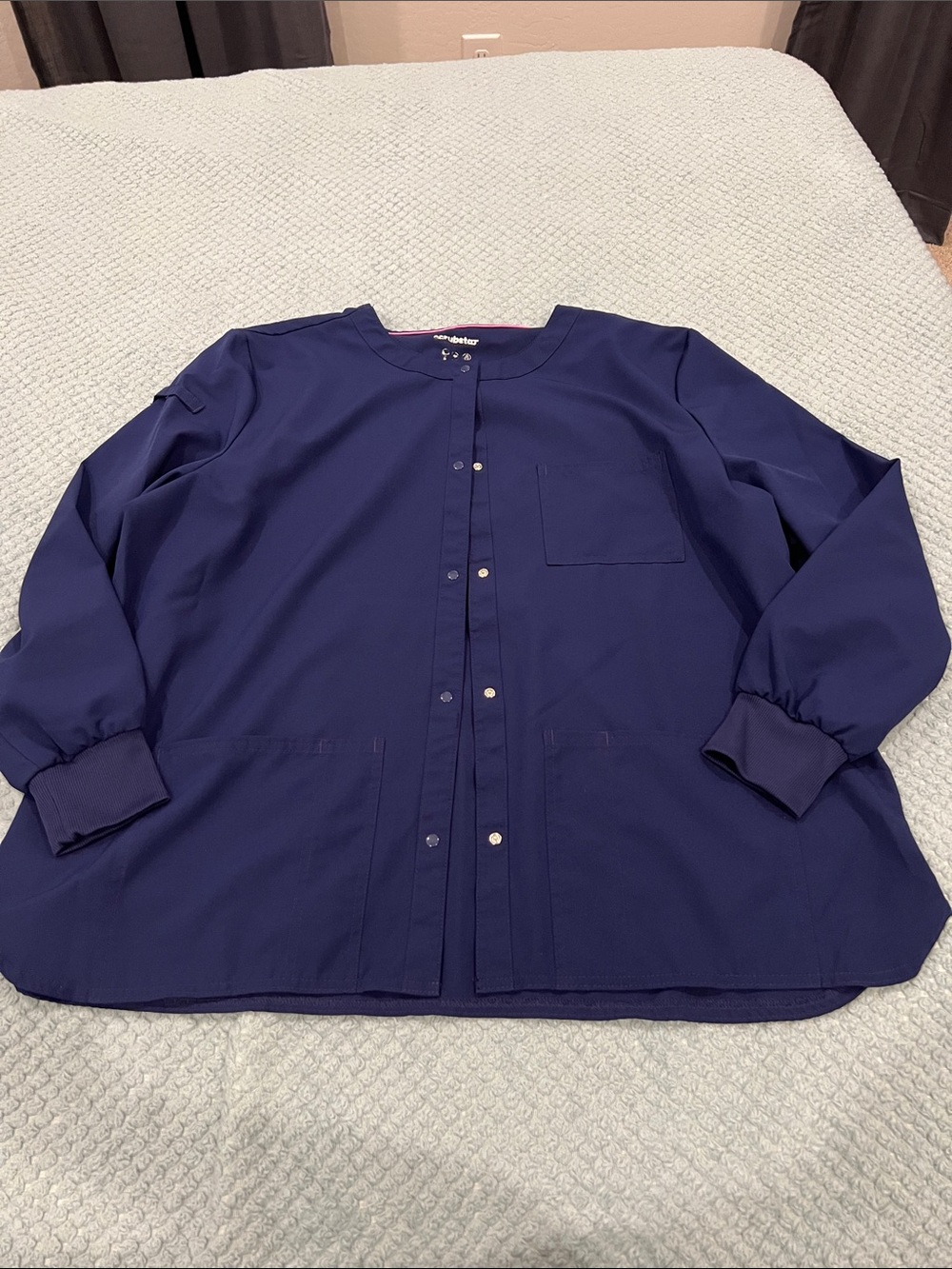 Scrubstar Deep Navy Utility Snap Jacket